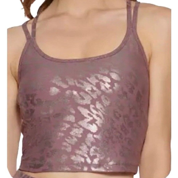 CK Performance Printed Strappy-Back Tank Top Med-Purple Printed - Picture 1 of 2